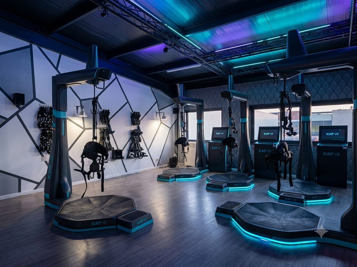 Les 5 tapis KAT VR de la salle Immersion Plus